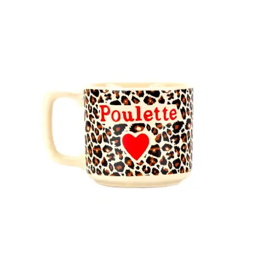 TASSE MEDIUM - POULETTE LÉOPARD MESSAGE 