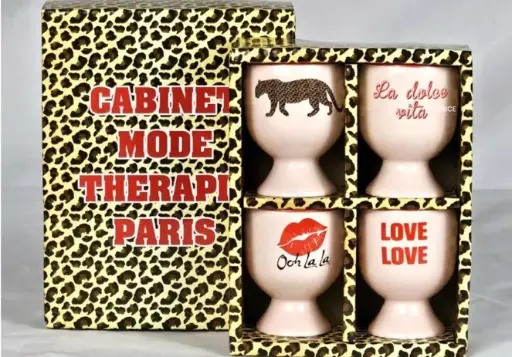 SAT COQUETIER LÉOPARD/ LA DOLCE VITA/ OOH LA LA / LOVE LOVE  - SET COQUETIERS
