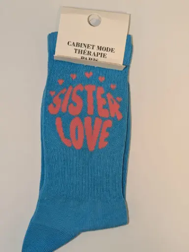 SISTER LOVE BLEU  - CHAUSSETTES ADULTES
