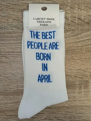 THE BEST PEOPLE BORN APRIL  - CHAUSSETTES ADULTES