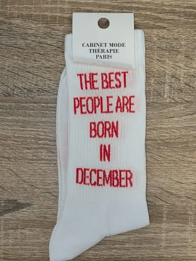 THE BEST PEOPLE BORN DECEMBER  - CHAUSSETTES ADULTES