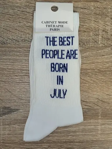 THE BEST PEOPLE BORN JULY  - CHAUSSETTES ADULTES