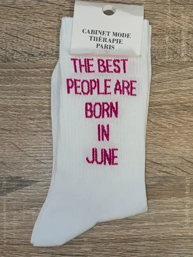 THE BEST PEOPLE BORN JUNE  - CHAUSSETTES ADULTES
