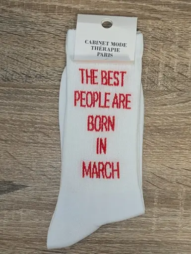THE BEST PEOPLE BORN MARCH  - CHAUSSETTES ADULTES