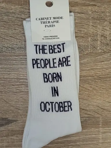 THE BEST PEOPLE BORN OCTOBER  - CHAUSSETTES ADULTES