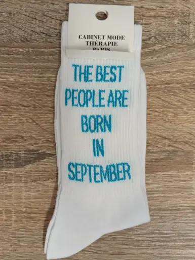 THE BEST PEOPLE BORN SEPTEMBER  - CHAUSSETTES ADULTES