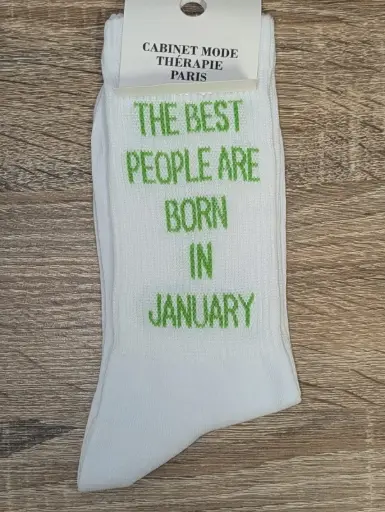 THE BEST PEOPLE BORN JANUARY  - CHAUSSETTES ADULTES