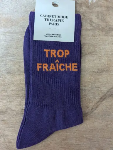 TROP FRAICHE VIOLET  - CHAUSSETTES ADULTES