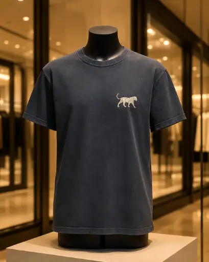LEOPARD RECTO VERSO GRIS - TEE-SHIRT