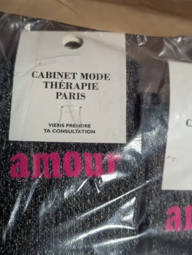 AMOUR NAVY  - CHAUSSETTES GLITTER ADULTES