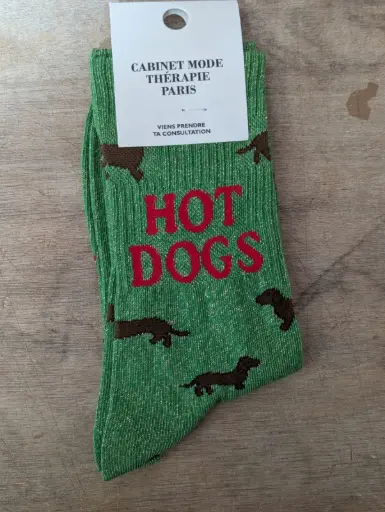 HOT DOGS VERT GLITTER