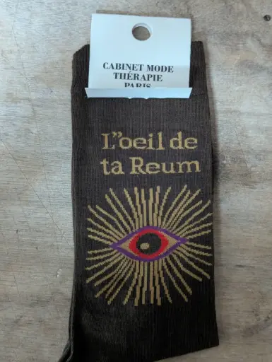 L'OEIL DE TA REUM BRUN  - CHAUSSETTES ADULTES 