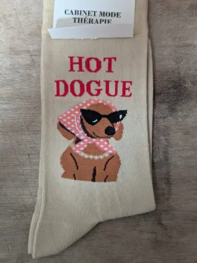 HOT DOGUE TECKEL LUNETTES - CHAUSSETTES ADULTES 
