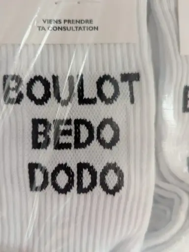 BOULOT BEDO DODO BLANC  - CHAUSSETTES ADULTES 