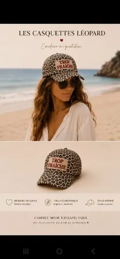 TROP FRAICHE CASQUETTE LEOPARD - CASQUETTES  