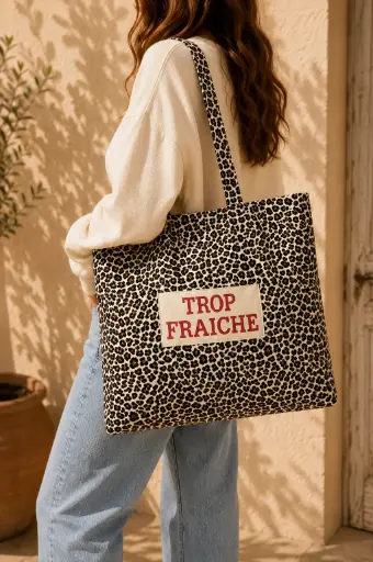 CABAS TROP FRAICHE LEOPARD  - CABAS 45X15X45 