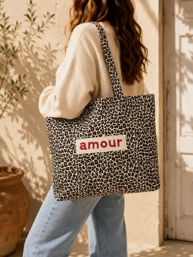 CABAS TROP FRAICHE LEOPARD - CABAS