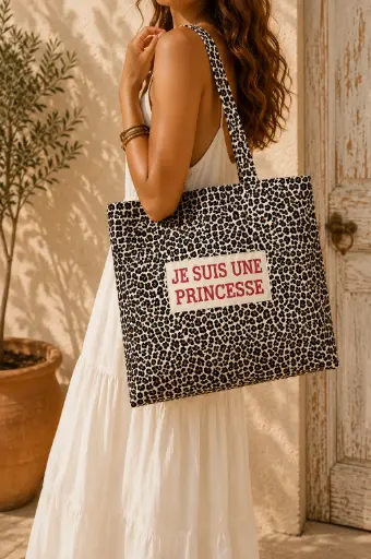 CABAS JE SUIS UNE PRINCESSE LEO  - CABAS 45X15X45  