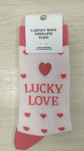 LUCKY LOVE COEUR BRODE - CHAUSSETTES  ADULTES     