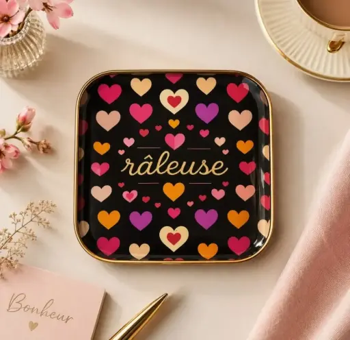 RALEUSE FLEURS - PETITS PLATEAUX  CARRE 12.5 X12.5   