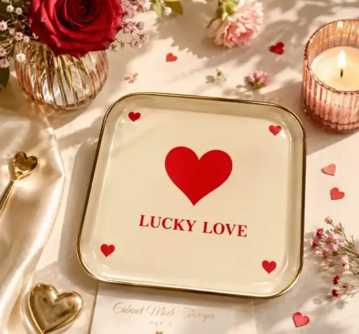 LUCKY LOVE COEUR - PETITS PLATEAUX  CARRE 12.5 X12.5 