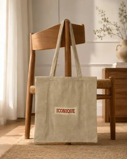 CABAS ICONIQUE BEIGE - CABAS 40X10X40 