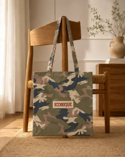 CABAS ICONIQUE CAMOUFLAGE - CABAS 40X10X40